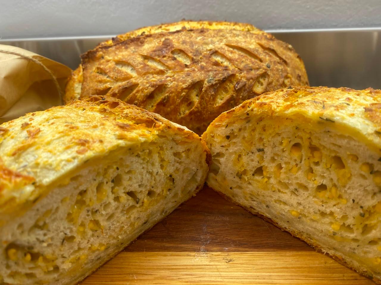 Cheese and Herb Sourdough Loaf
