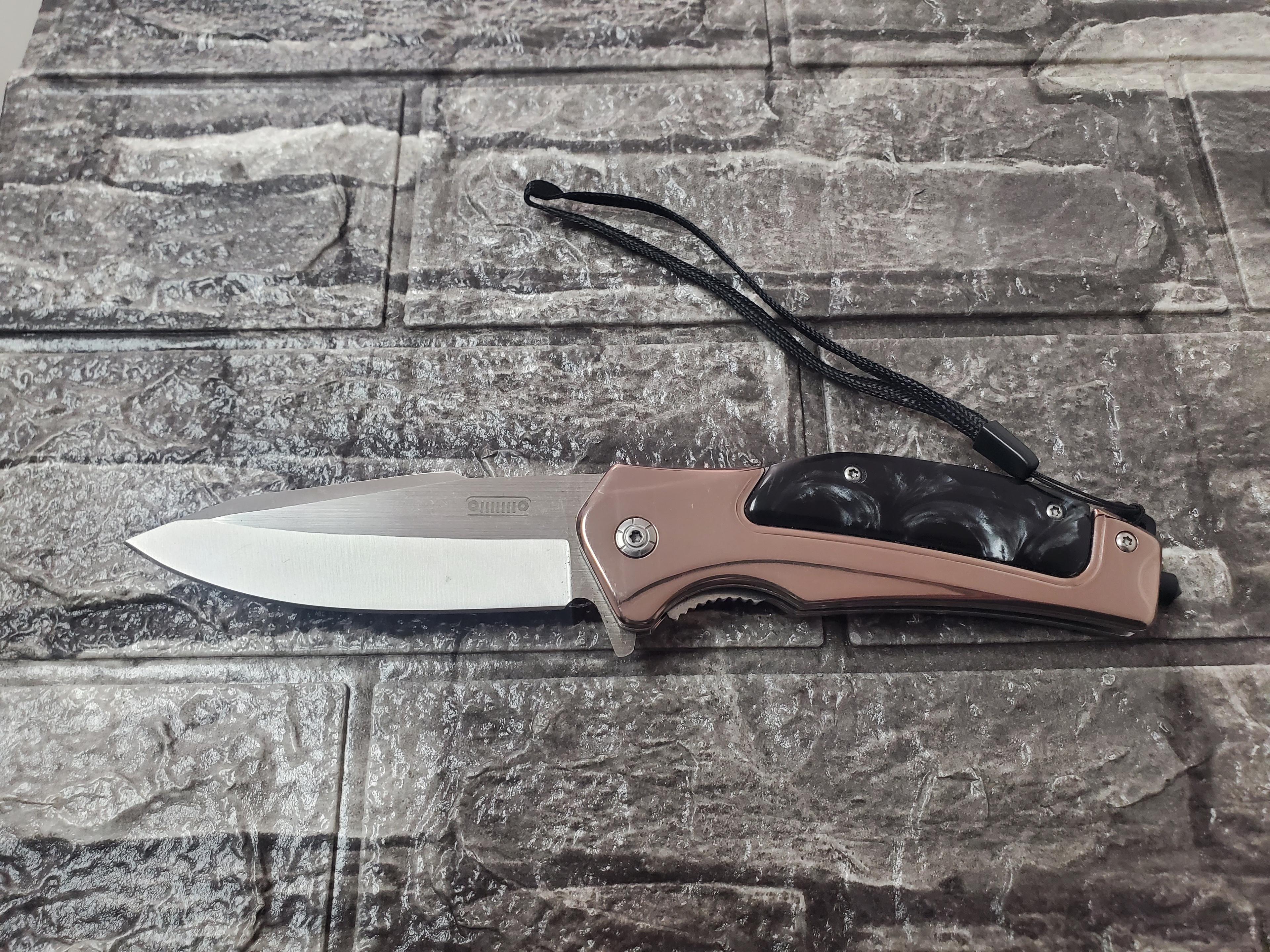 Bronze Folding Pocket Knife with Stainless Steel Blade — 1
