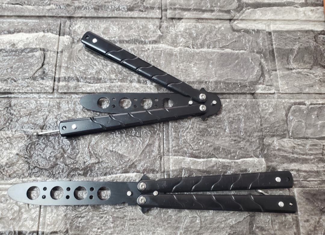 Butterfly Trainer (Balisong) Practice Knife – Black — 1