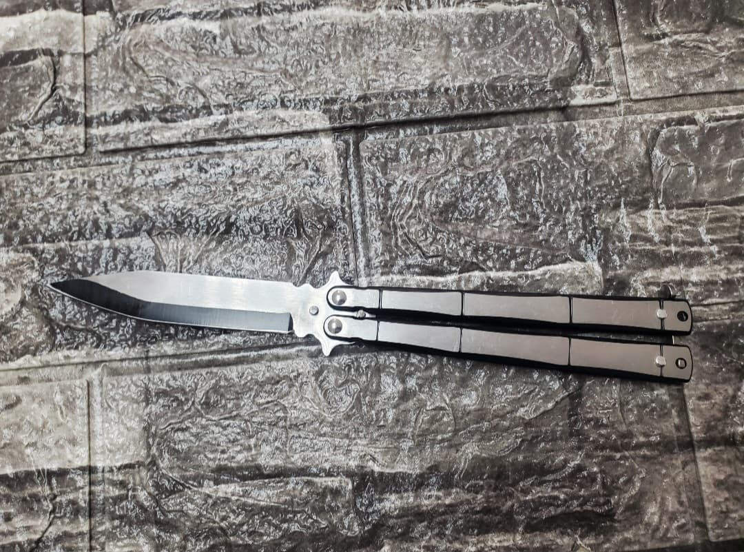 Premium Butterfly Folding Knife – Black Handle — 2