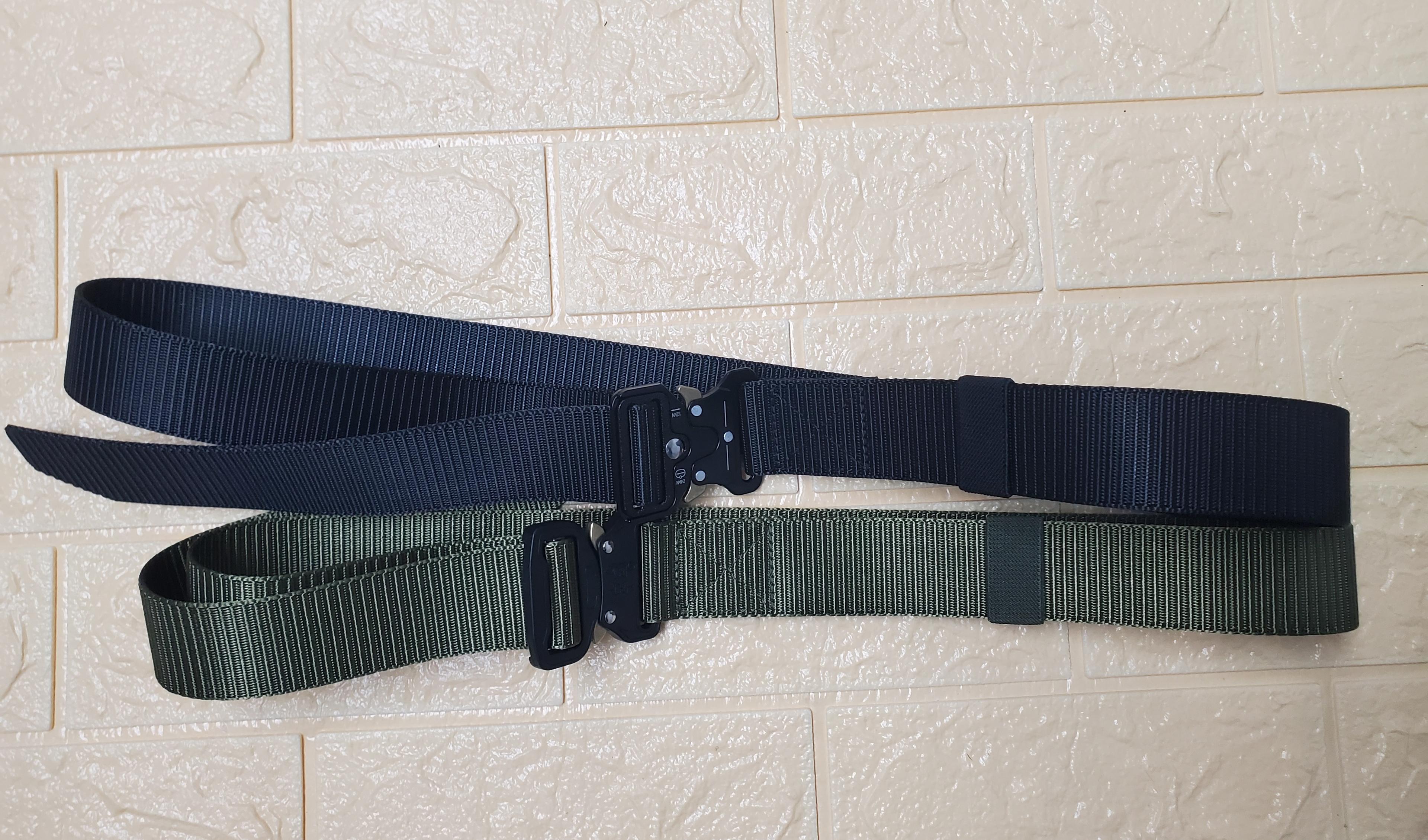 Heavy-Duty Nylon Tactical Belt with Quick Release Metal Buckle Available Colours: Black Olive Green — 1