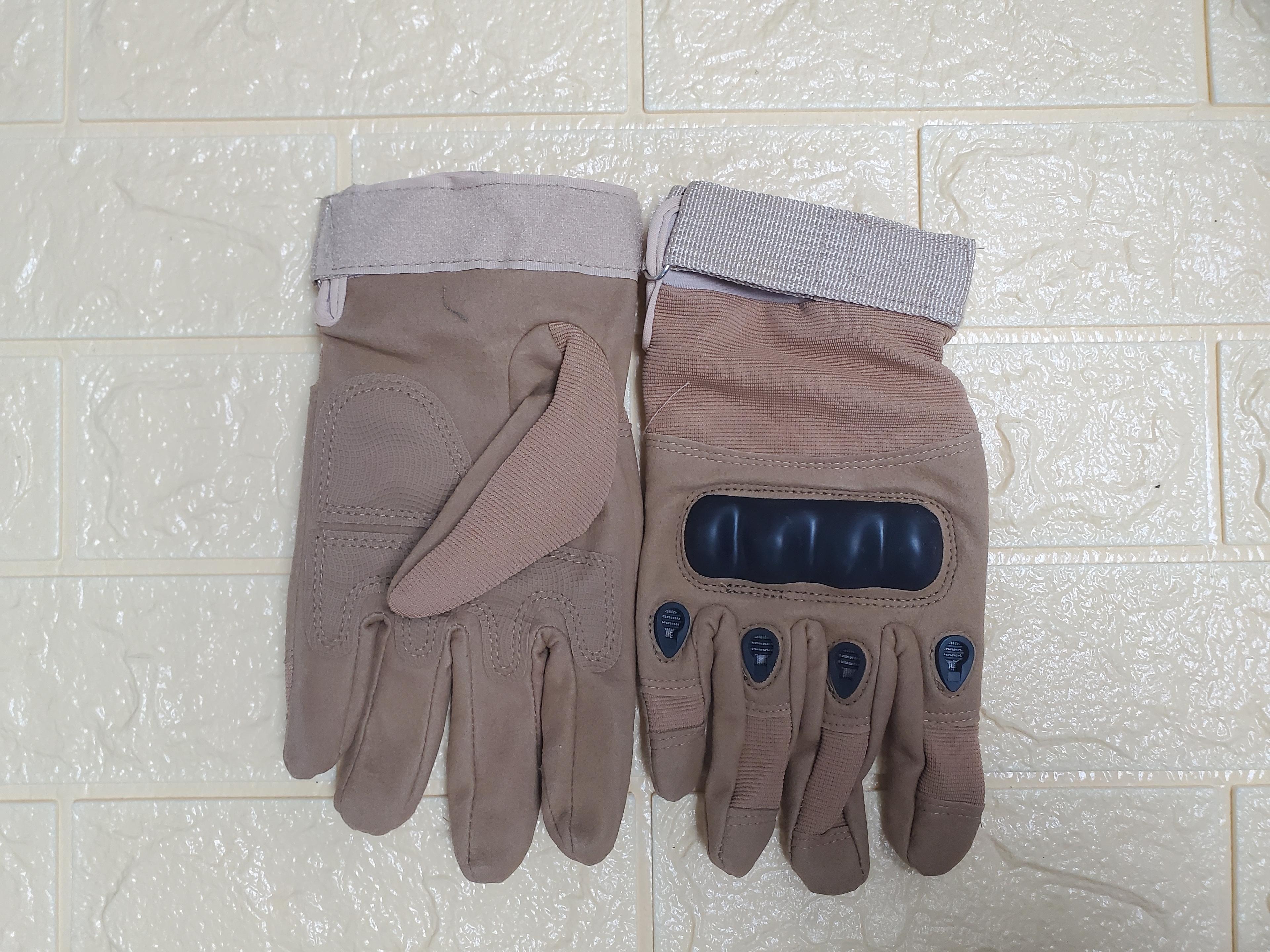 TacSpec Full Finger Hard Knuckle Tactical Gloves Variants Black Coyote Tan — 2