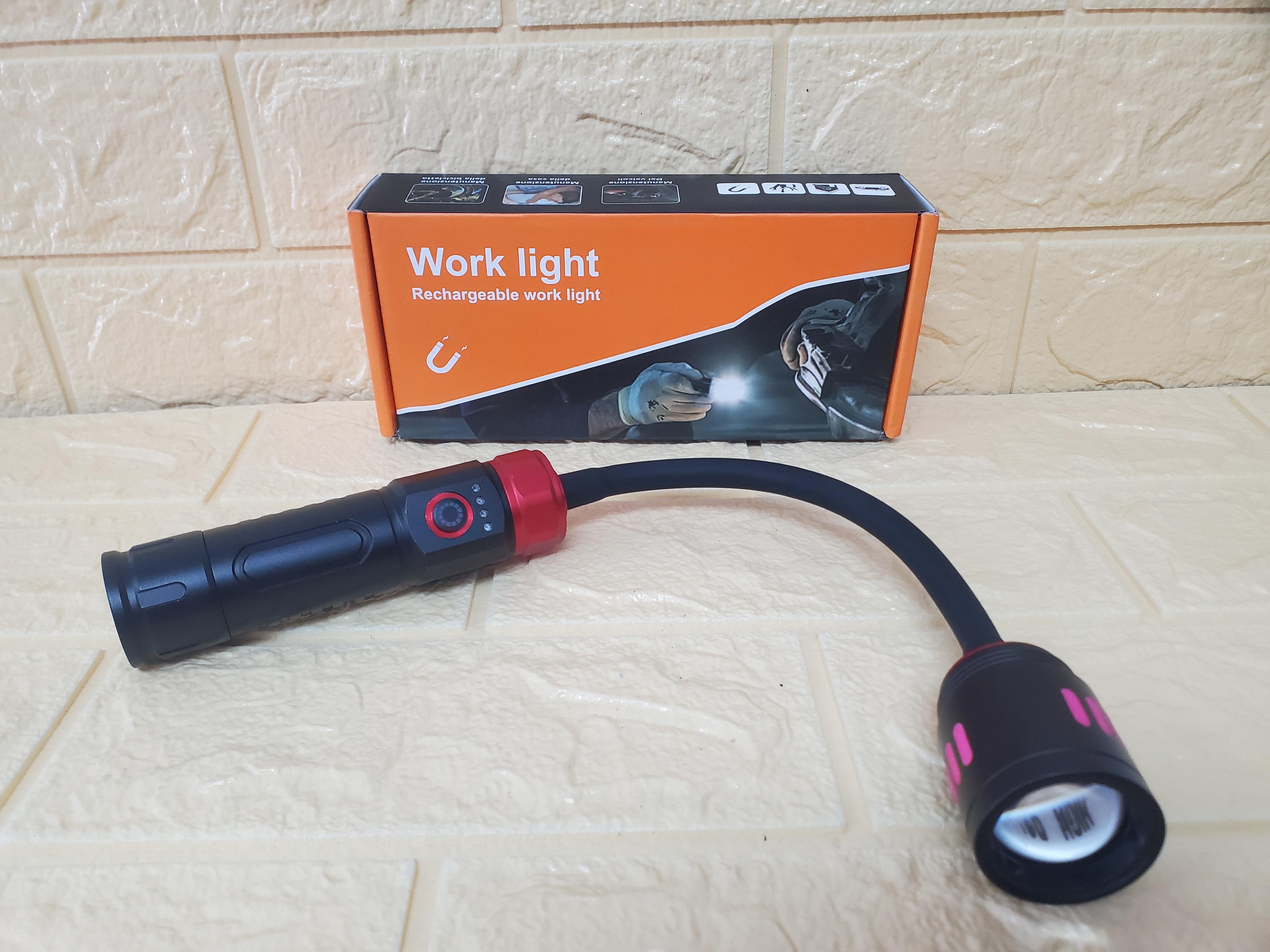 Rechargeable Flexible Neck COB LED Work Light with Magnetic Base — 1