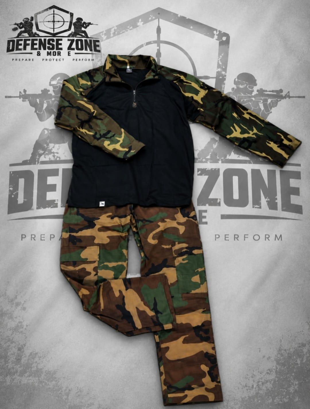 M81 Woodland Camo Tactical Combat Shirt & Cargo Pants Set — 2