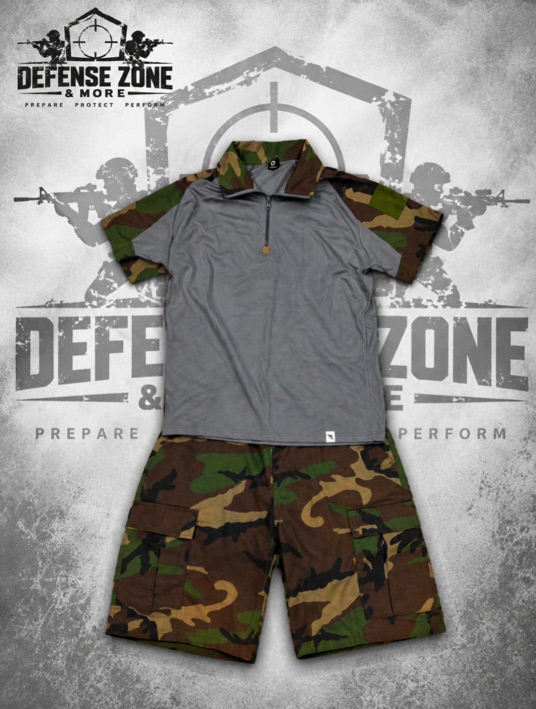 Grey Woodland Tactical Combat Shirt & Cargo Pants Set
