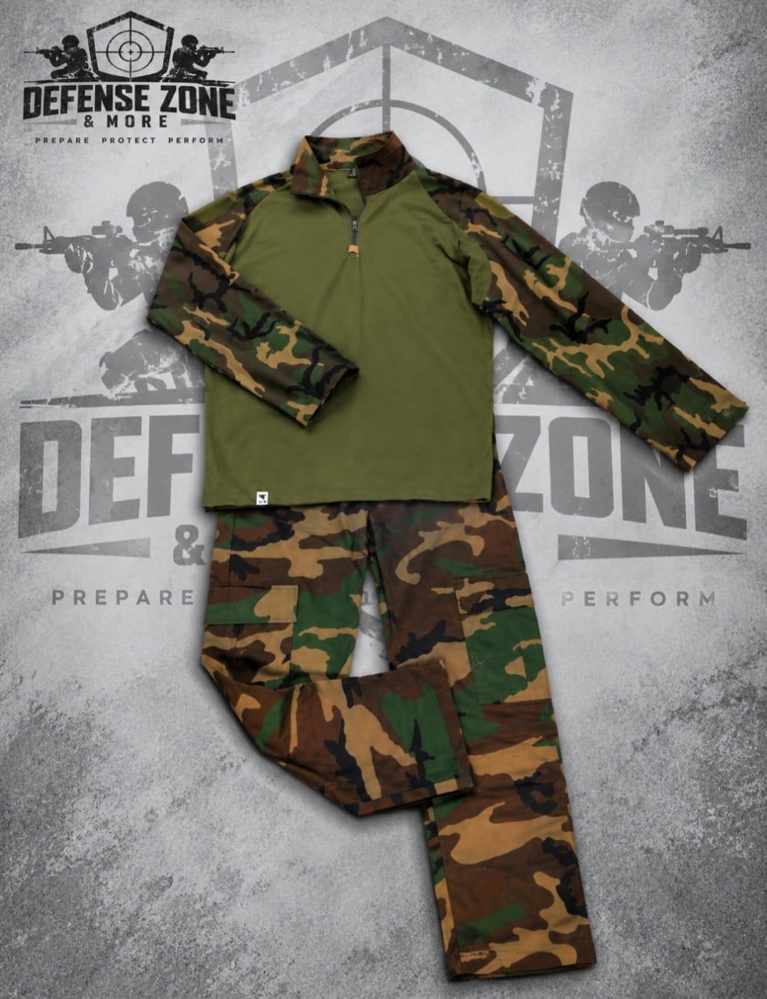 M81 Woodland Camo Tactical Combat Shirt & Cargo Pants Set