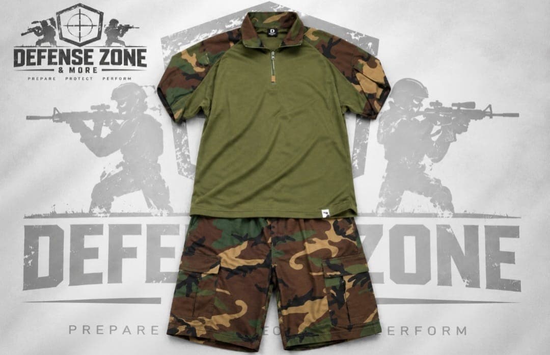 Grey Woodland Tactical Combat Shirt & Cargo Pants Set — 2