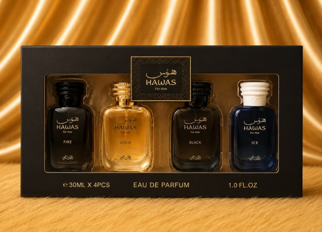 Hawas For Him Eau de Parfum Gift Set – 4 × 30ml
