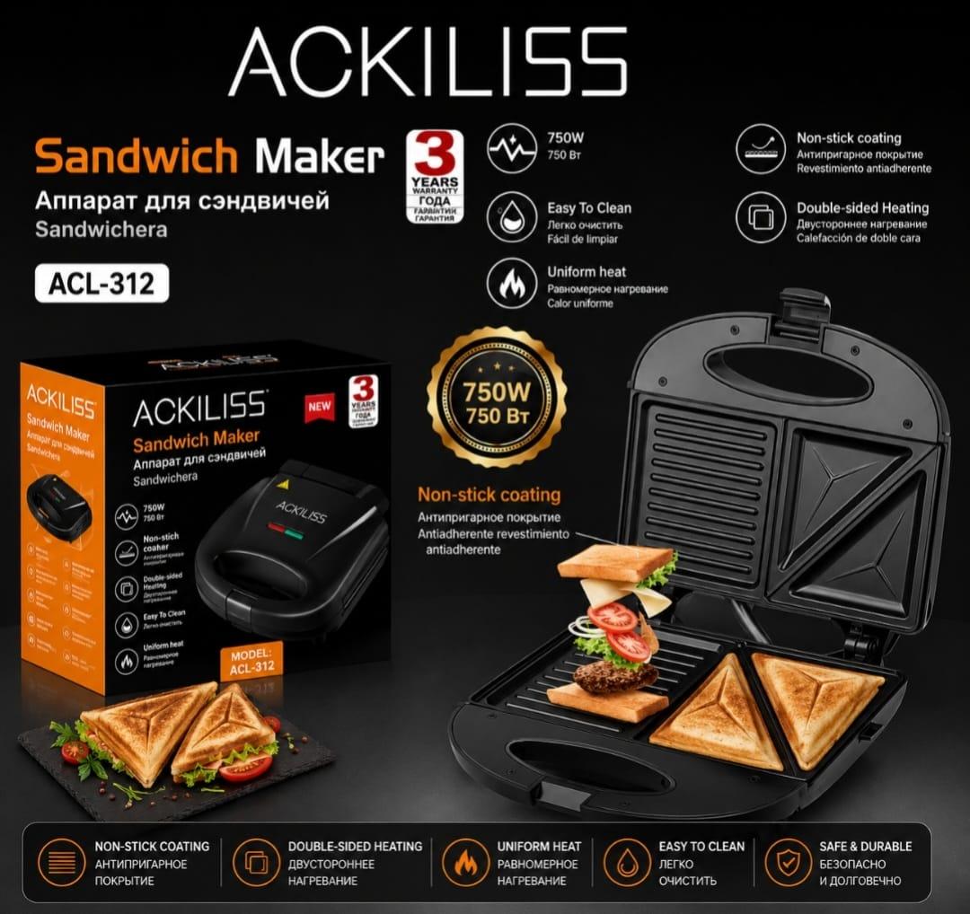 Ackiliss  750W Sandwich Maker — 1