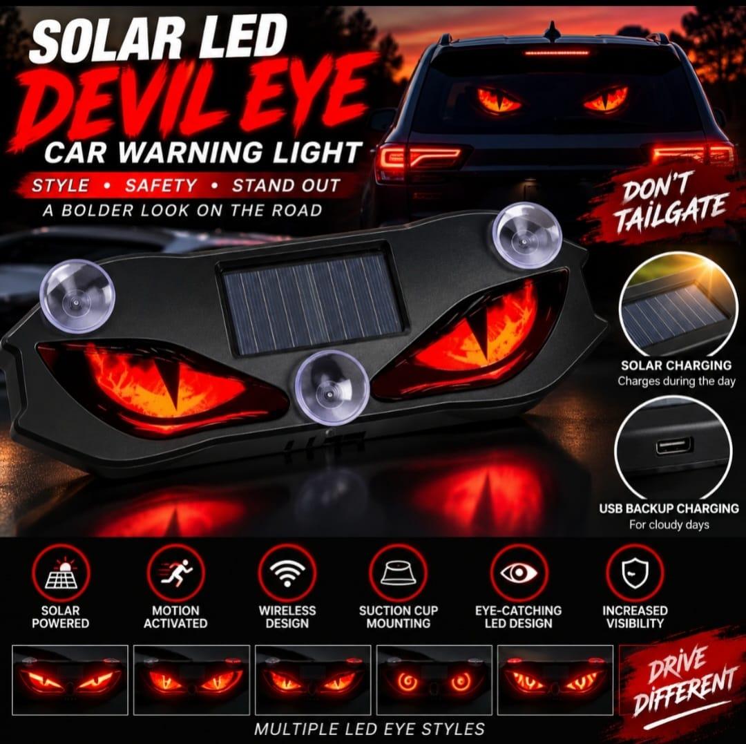 Solar LED Devil Eye Car Warning Light — 1