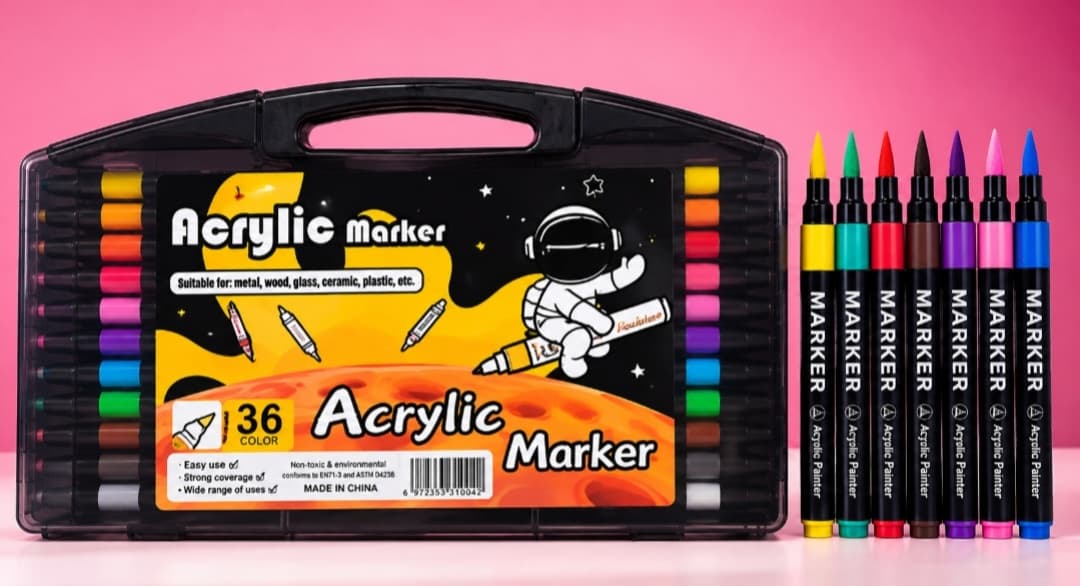 36 Colour Acrylic Paint Marker Set, photo 1