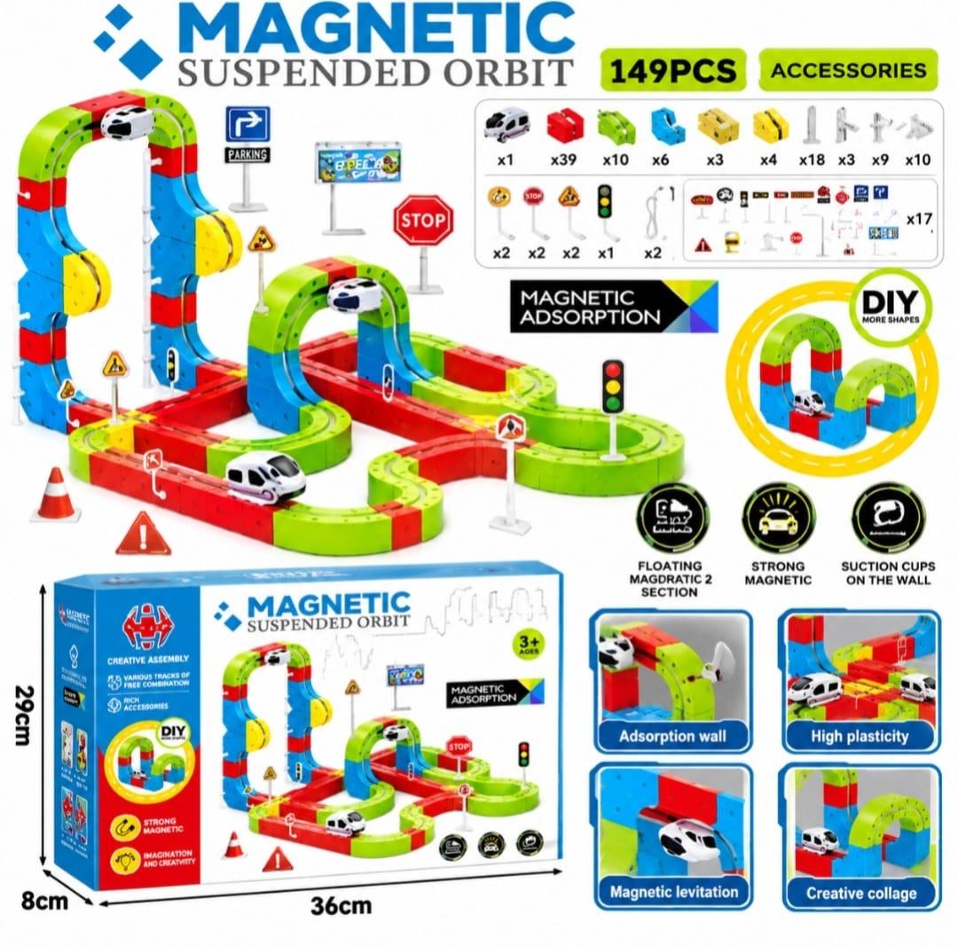 149-Piece Magnetic Suspended Orbit Track Set – DIY STEM Building Toy, photo 1