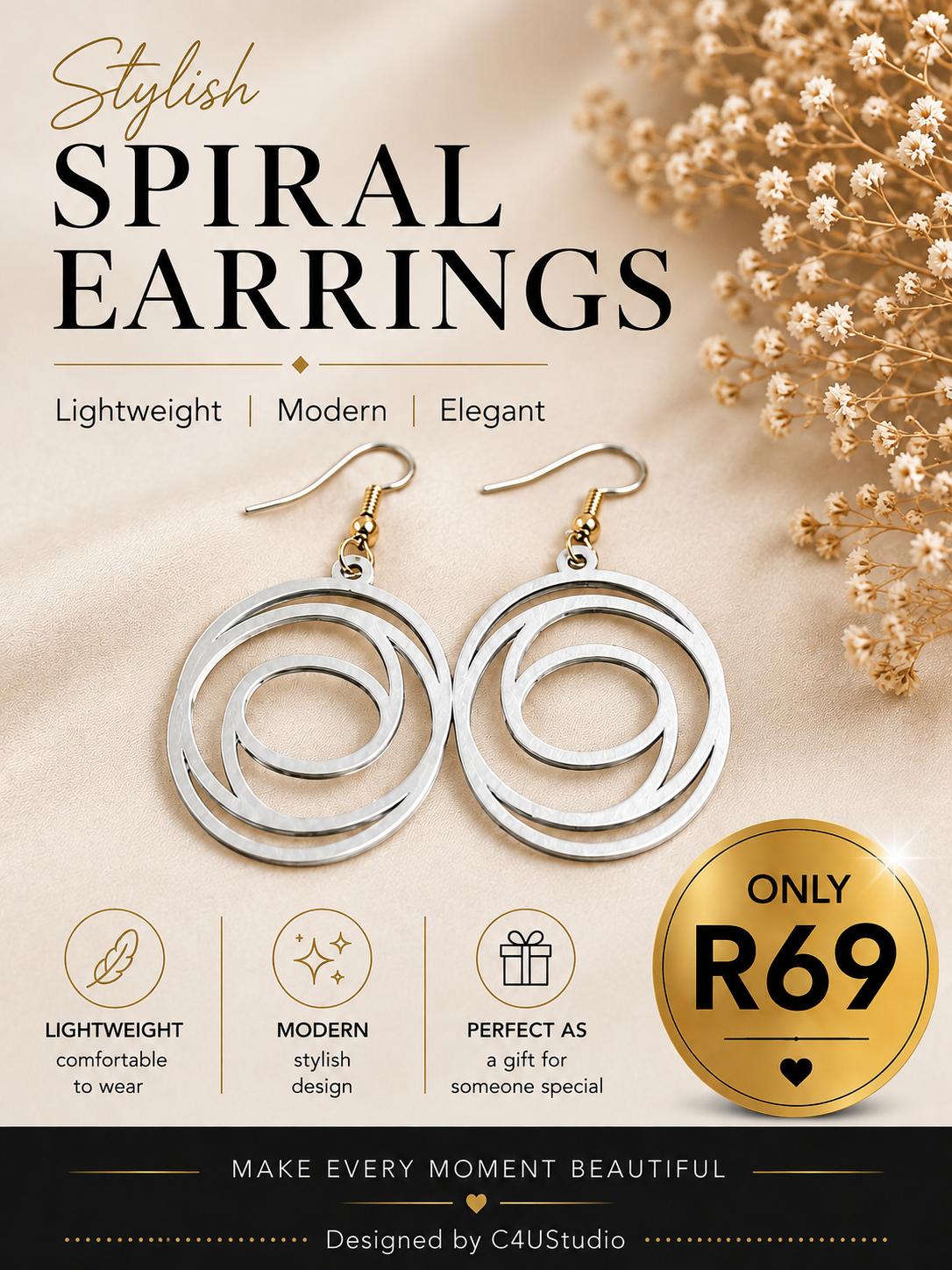 Spiral Earrings — 1