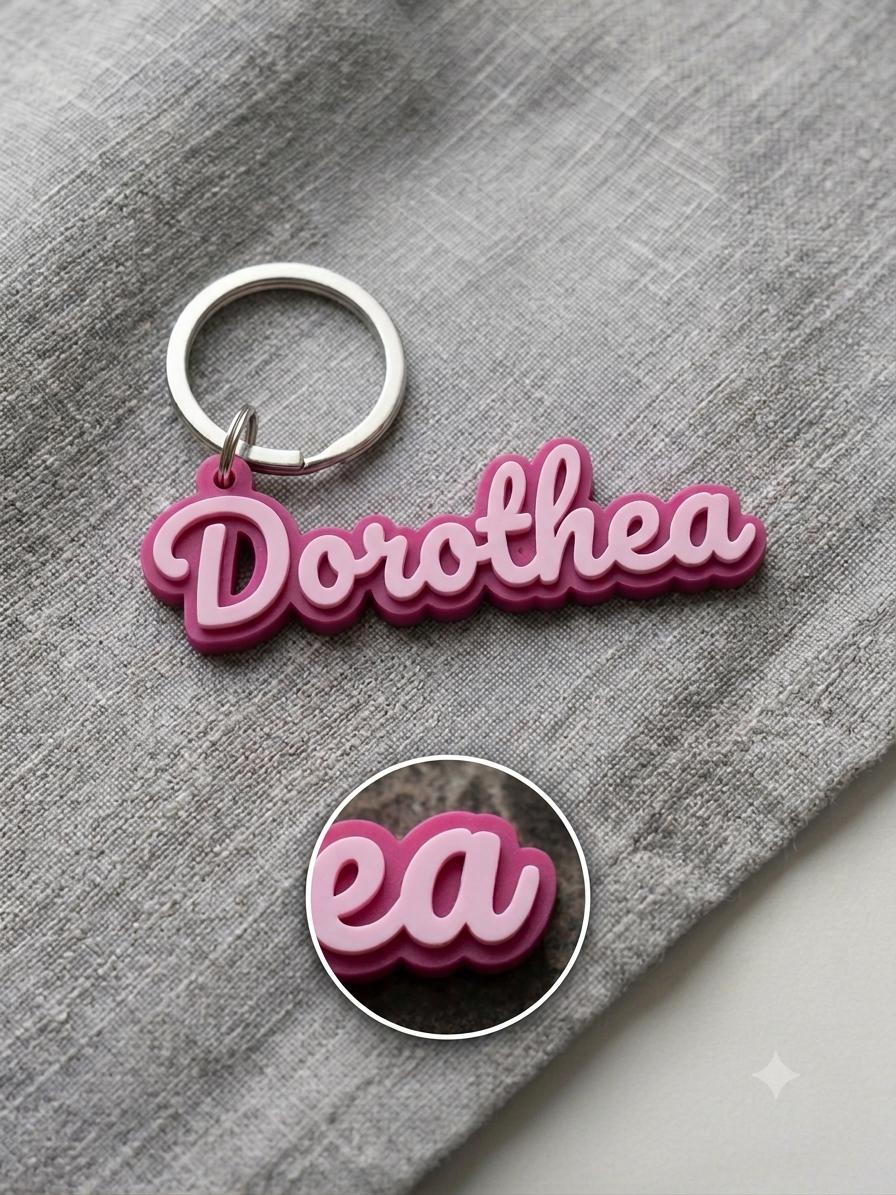 Customisable name and word keychains. — 1