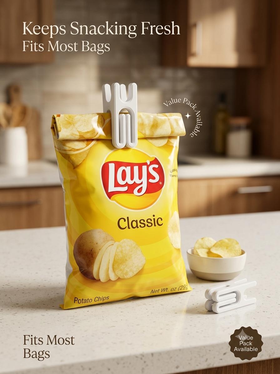 Bag clip - White pack of 10 — 1