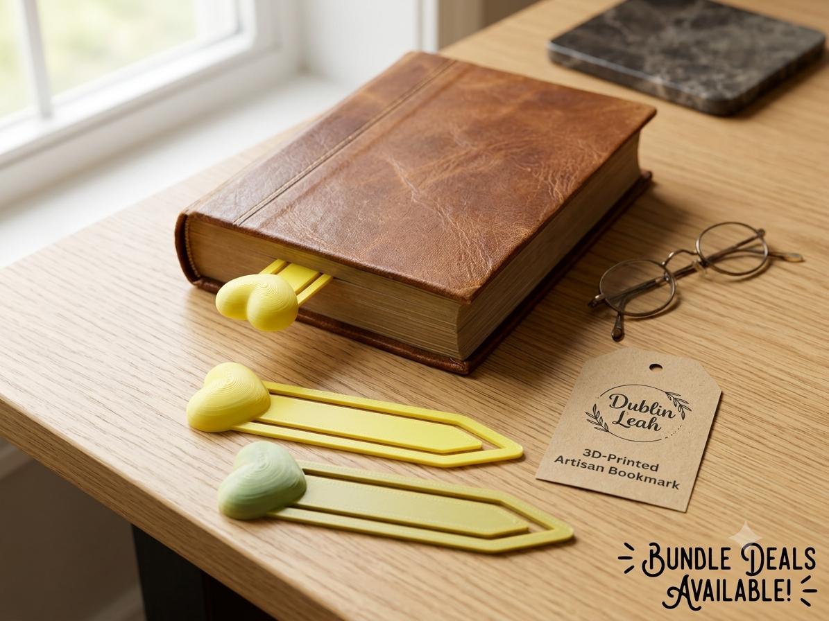 Heart bookmark - Yellow — 1