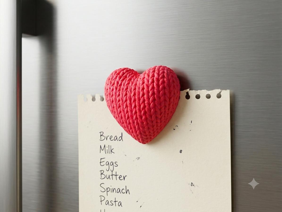 Heart fridge magnet - Red — 1