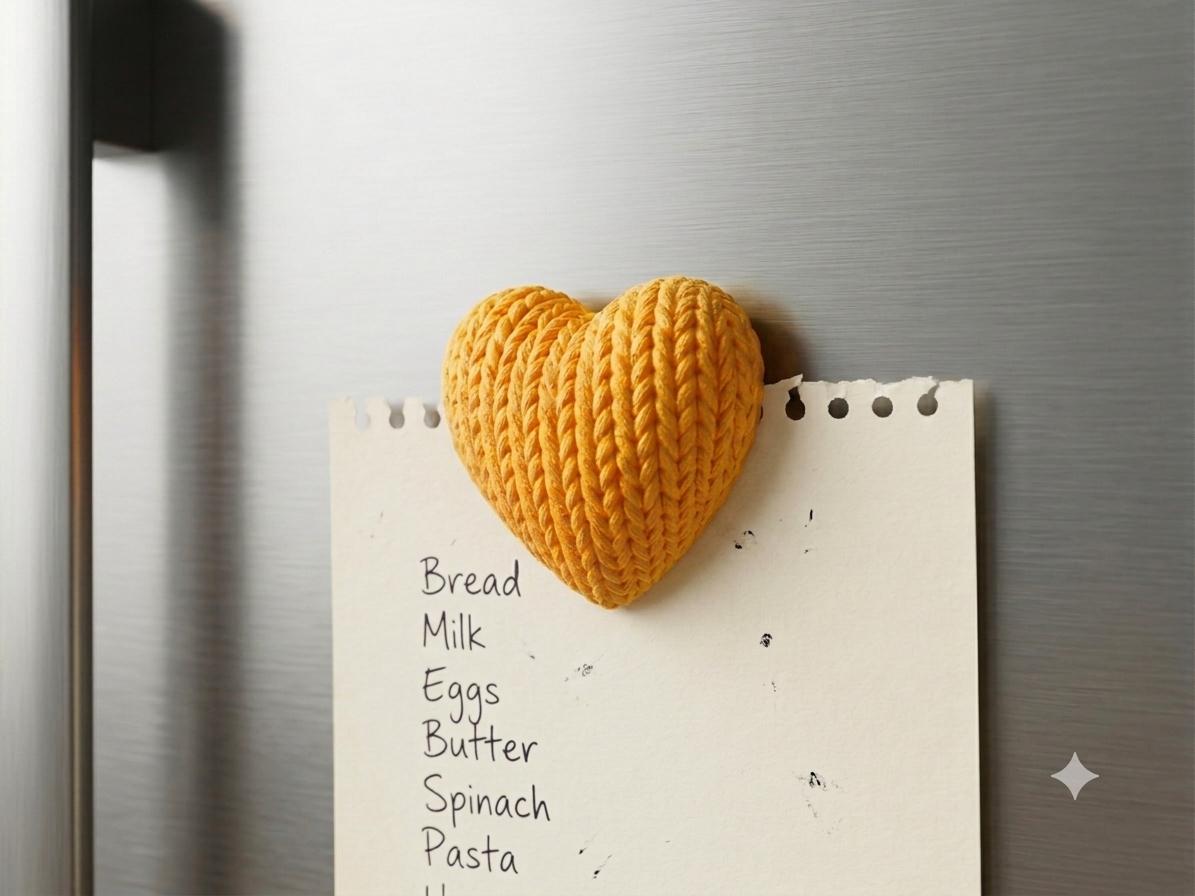 Heart fridge magnet - Yellow pack of 10