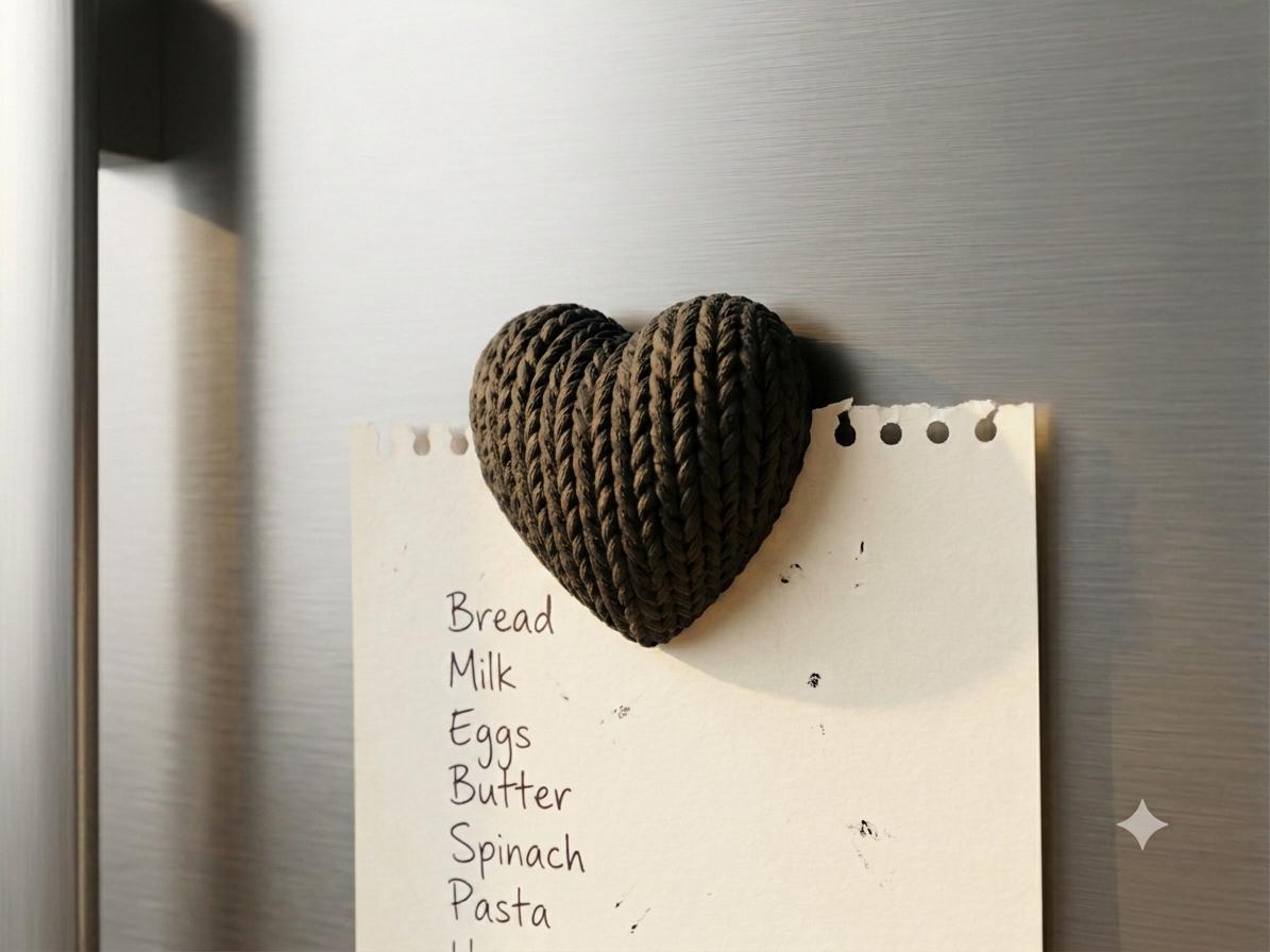 Heart fridge magnet - Black pack of 10