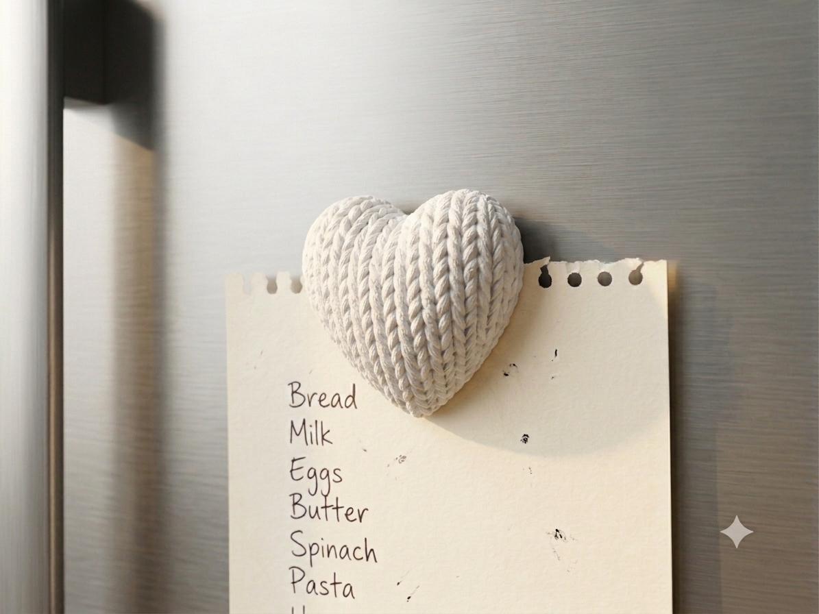 Heart fridge magnet - White pack of 10