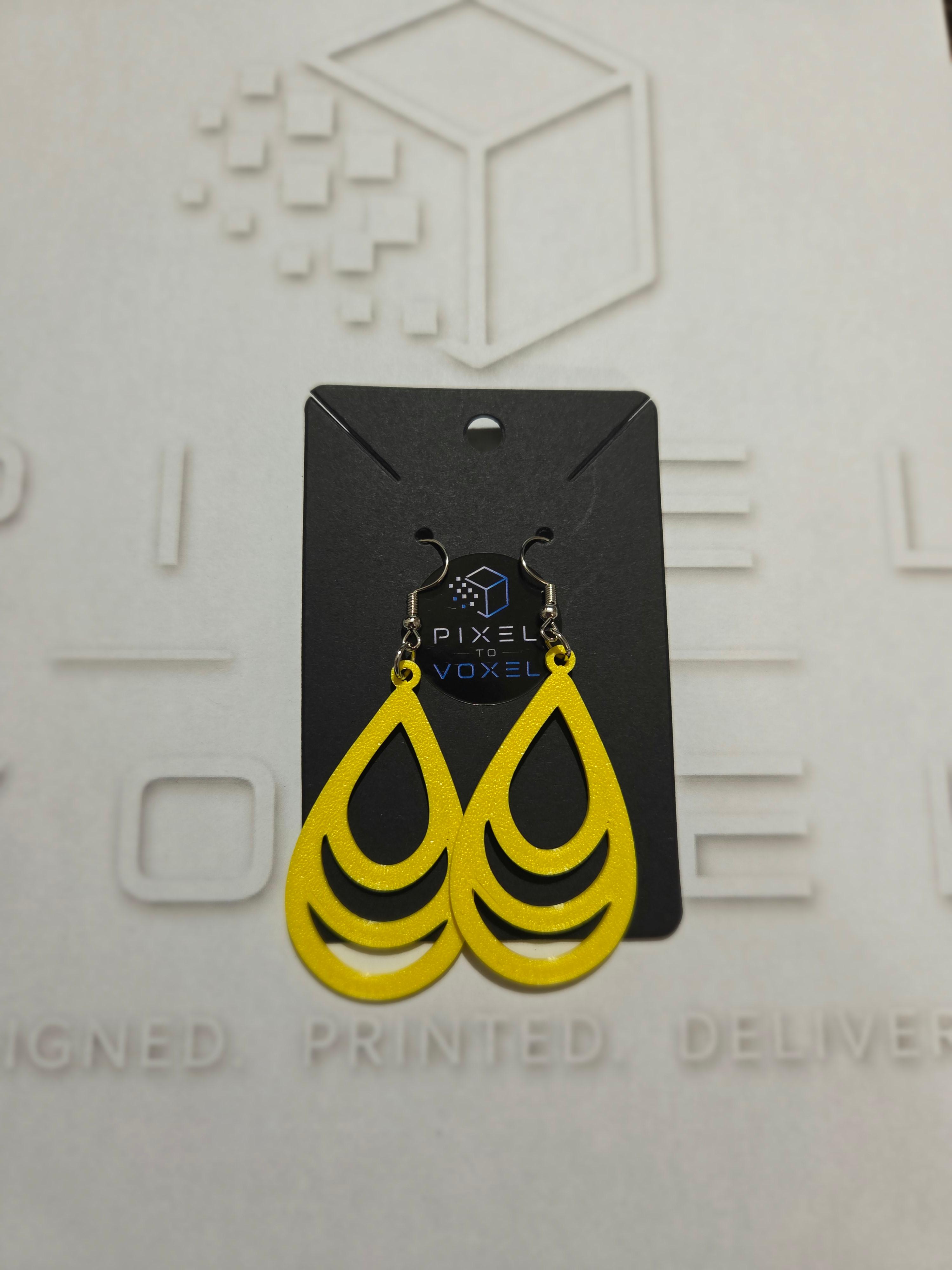 Drop Earrings - Yellow — 1
