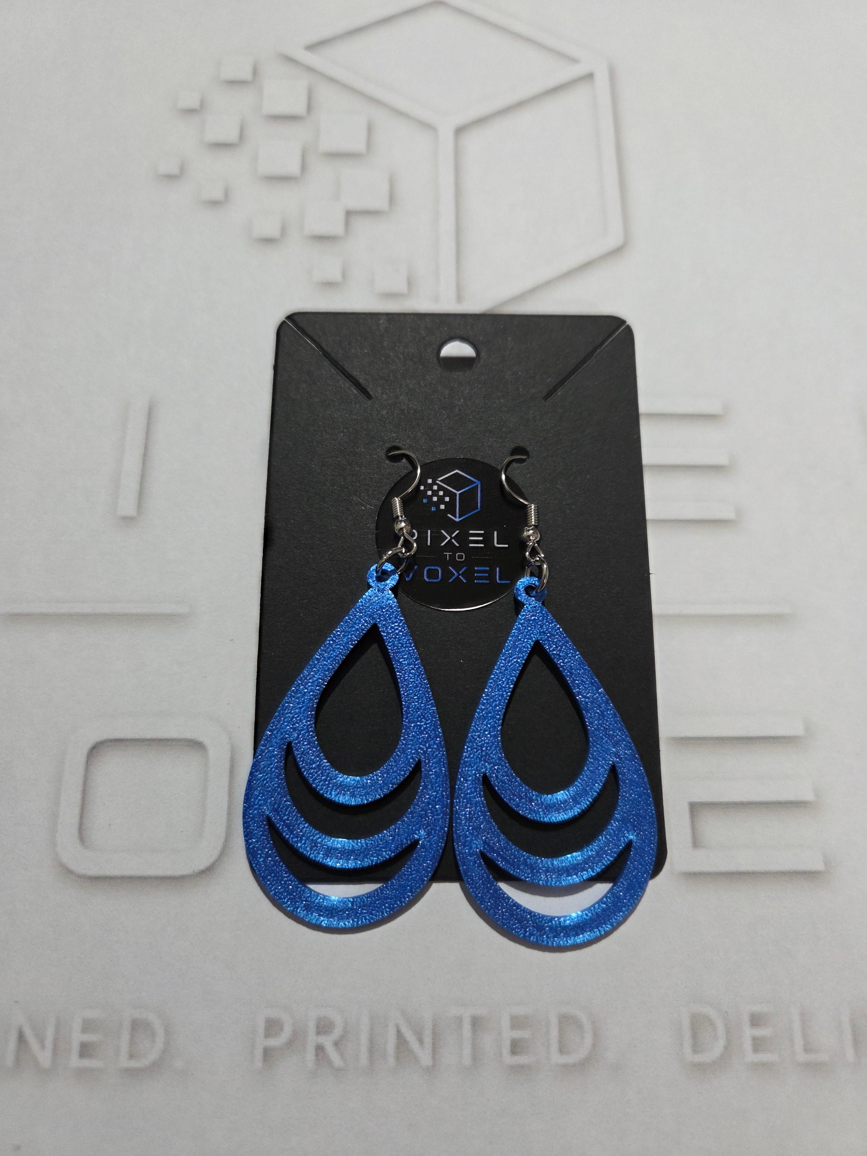 Drop Earrings - Blue — 1