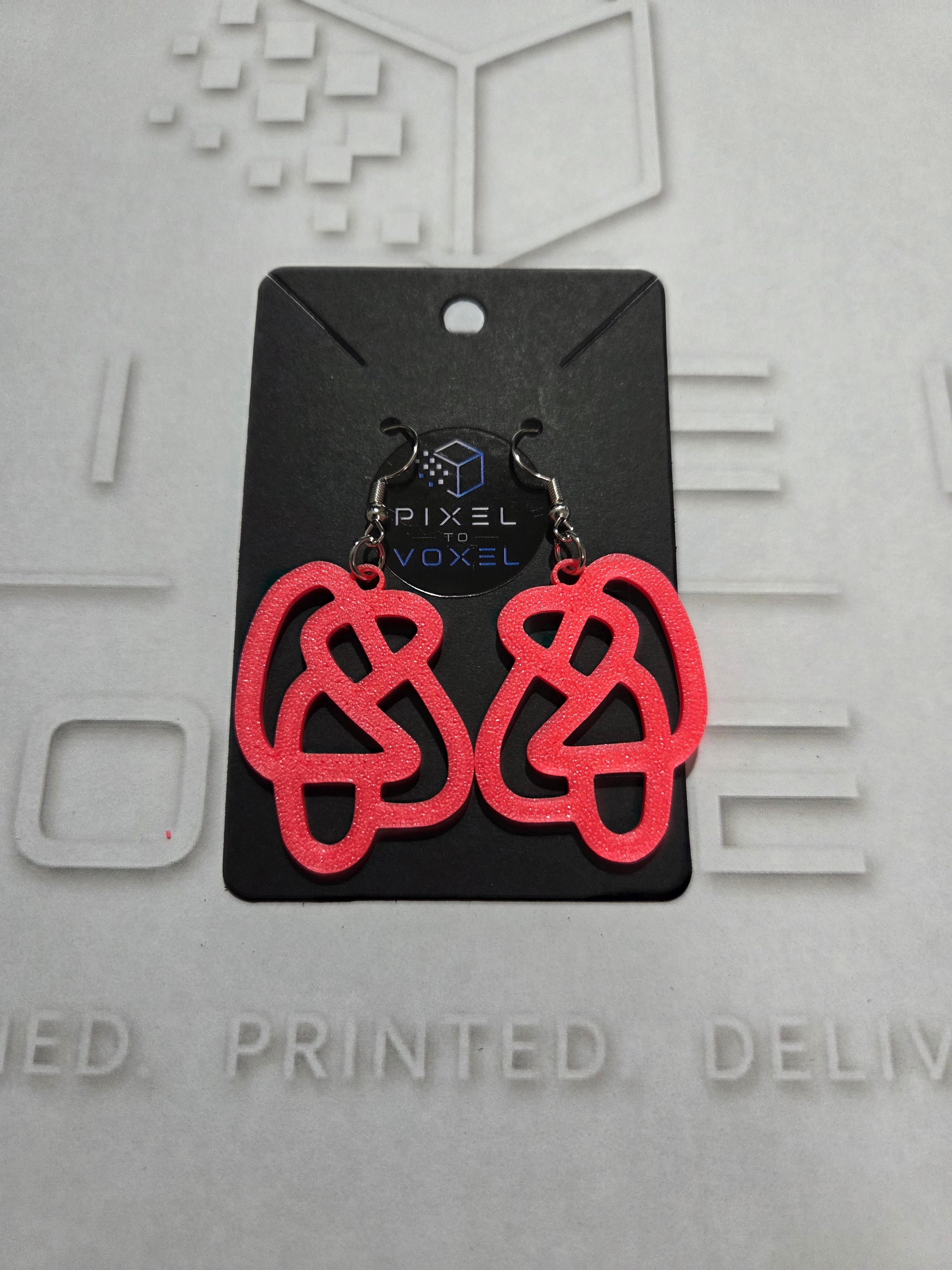 Aretis Ink Flow Earrings - Fire Red — 1
