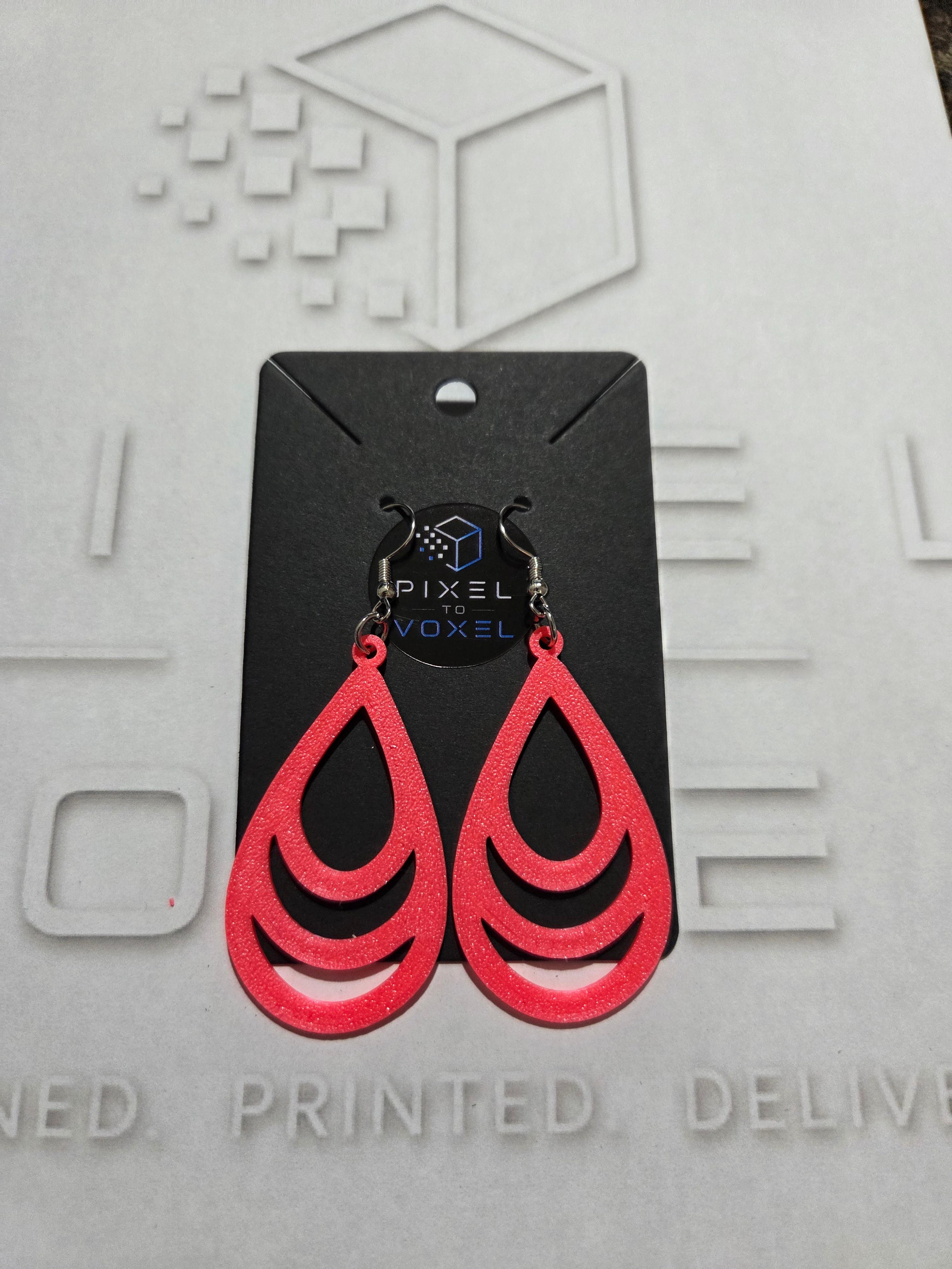 Dop of Nature Earrings - Fire Red — 1