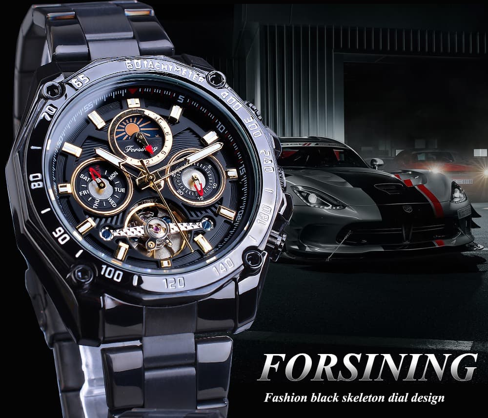 Tourbillon multifunctional waterproof automatic mechanical watch — 1