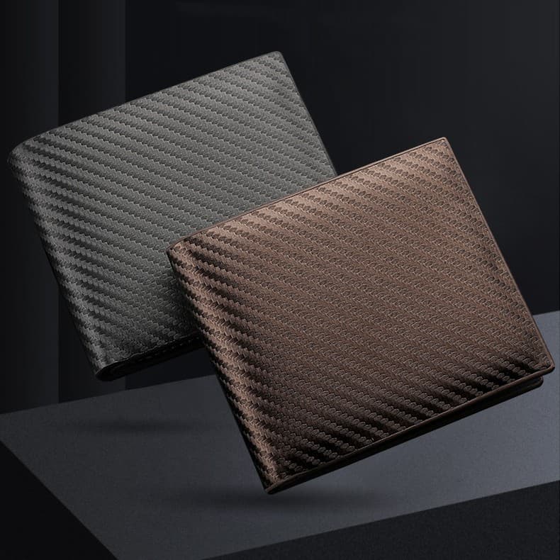 Carbon Fiber Wallet Men's Card Holder One-piece Zipper — 1