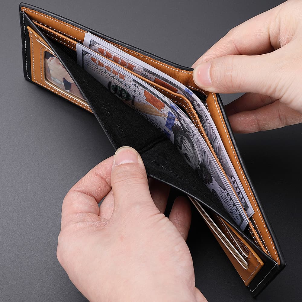Carbon Fiber Wallet Men's Card Holder One-piece Zipper — 12
