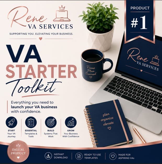 Virtual Assistant Starter Toolkit — Editable VA Business Templates