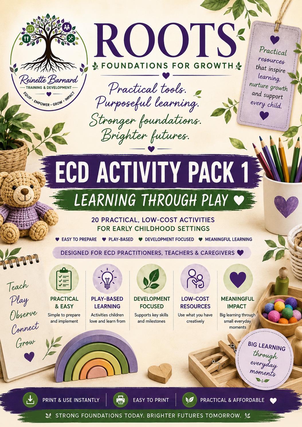 20 IDEAS ACTIVITY PACK AGES 2–6 YEARS Play • Explore • Learn • Grow 🌱 — 1