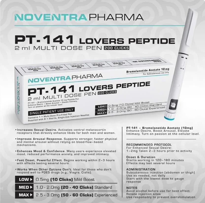 NoventraPharma - PT141 Lovers Peptide 10mg Pen