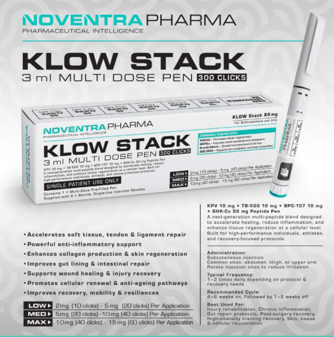 NoventraPharma - KLOW Stack 80mg Pen
