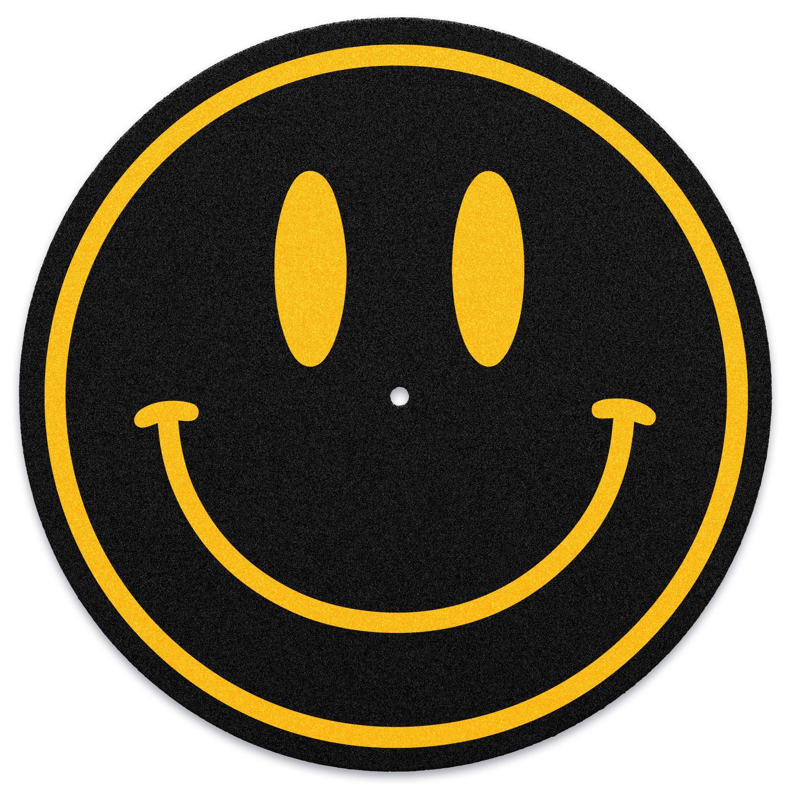 12" Slipmat - Smiley (Black)