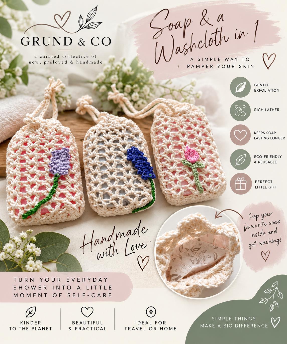 Soap In Washcloth Bag  — 5