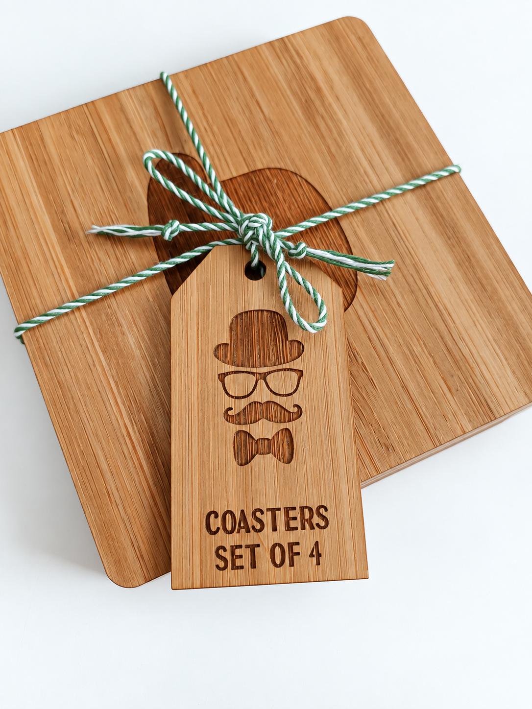 Bamboo Coaster Set — 1