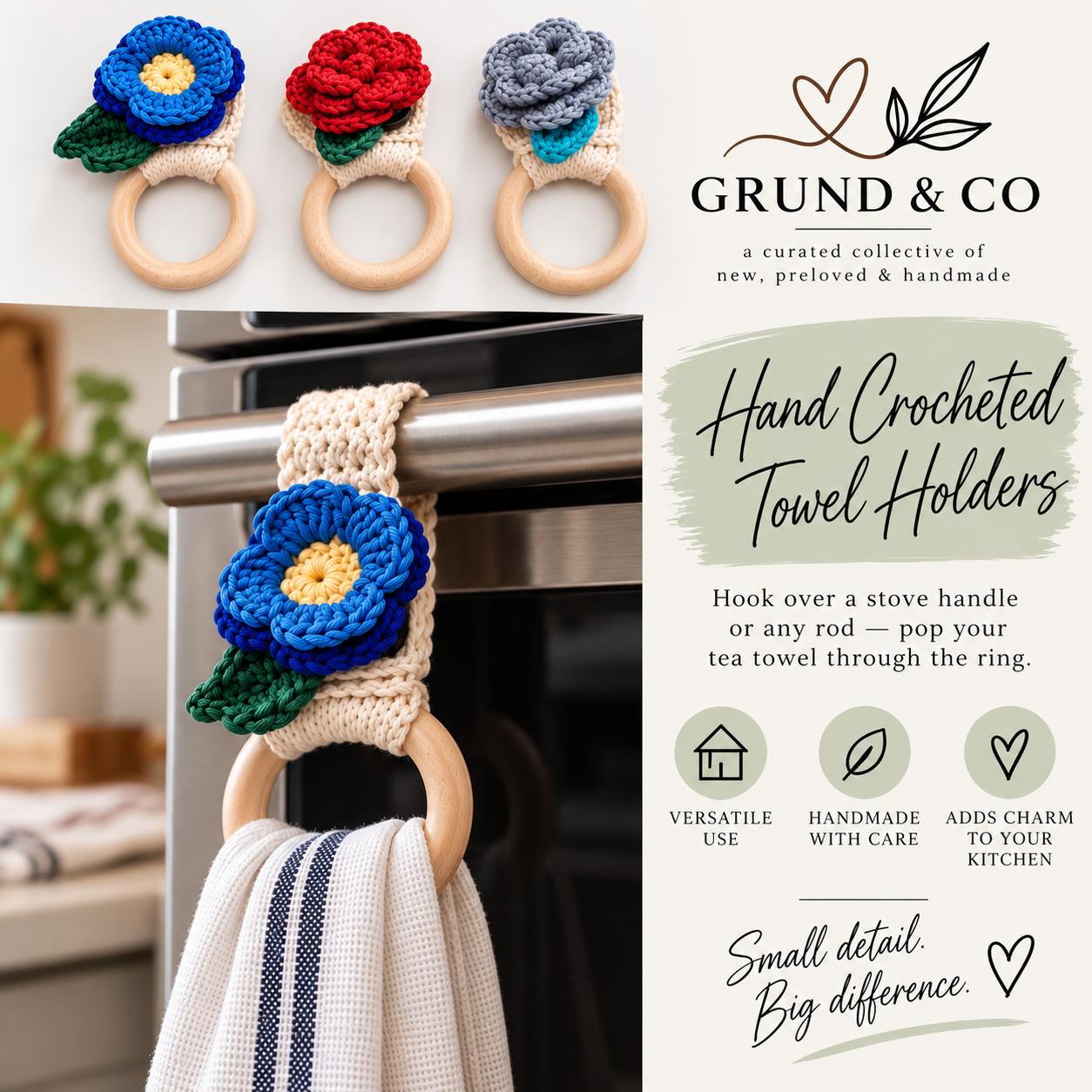 Crocheted Towel Holder  — 4
