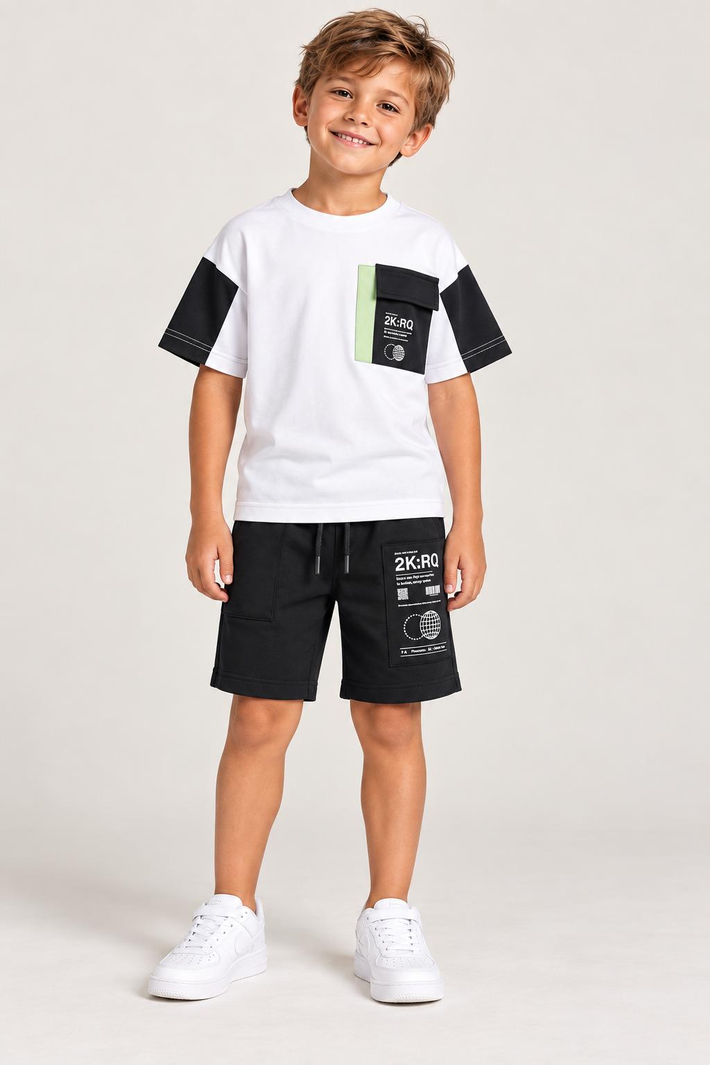 Boys Fashion Tee & Shorts Set — 1