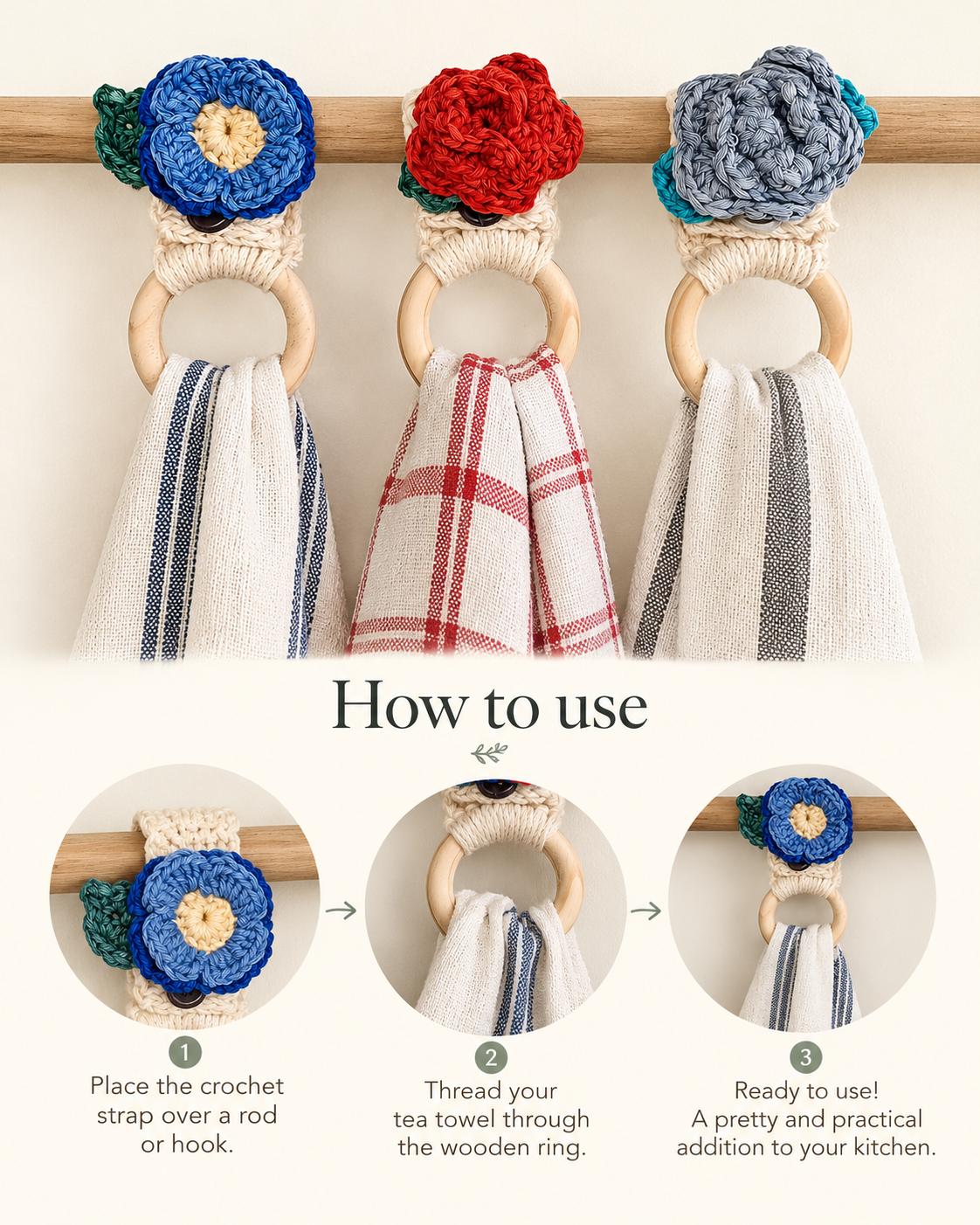Crocheted Towel Holder , photo 4