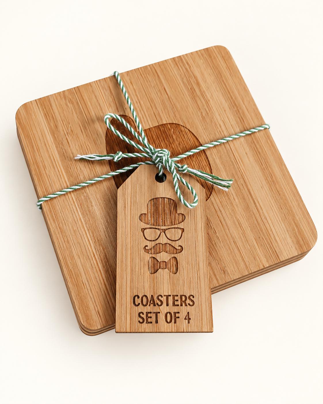 Bamboo Coaster Set, photo 1