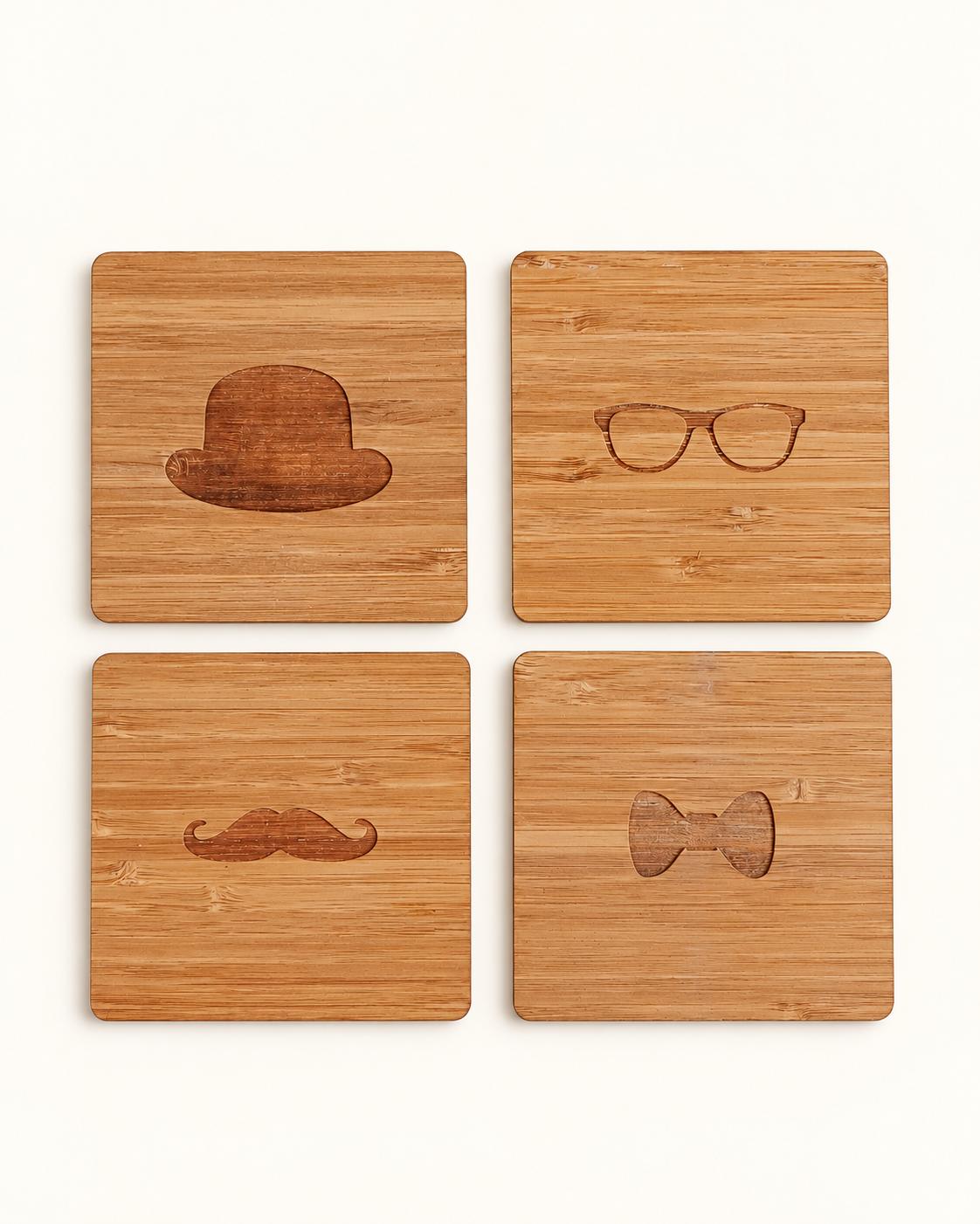 Bamboo Coaster Set, photo 2