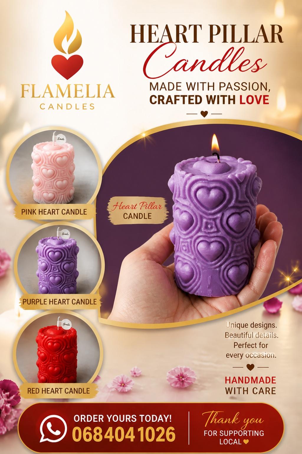 Cut Heart Candle