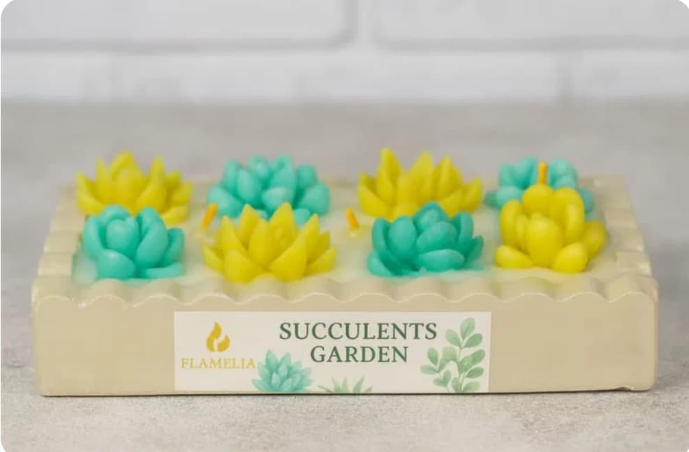 Succulent Garden Candle