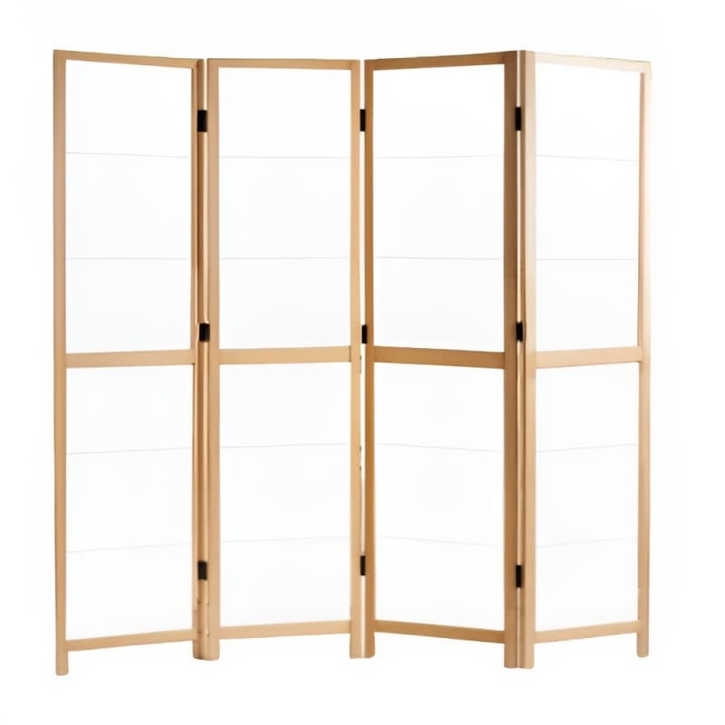 Partition Room Divider - 4-Panel White Finish Folding Screen Room Divider, photo 2