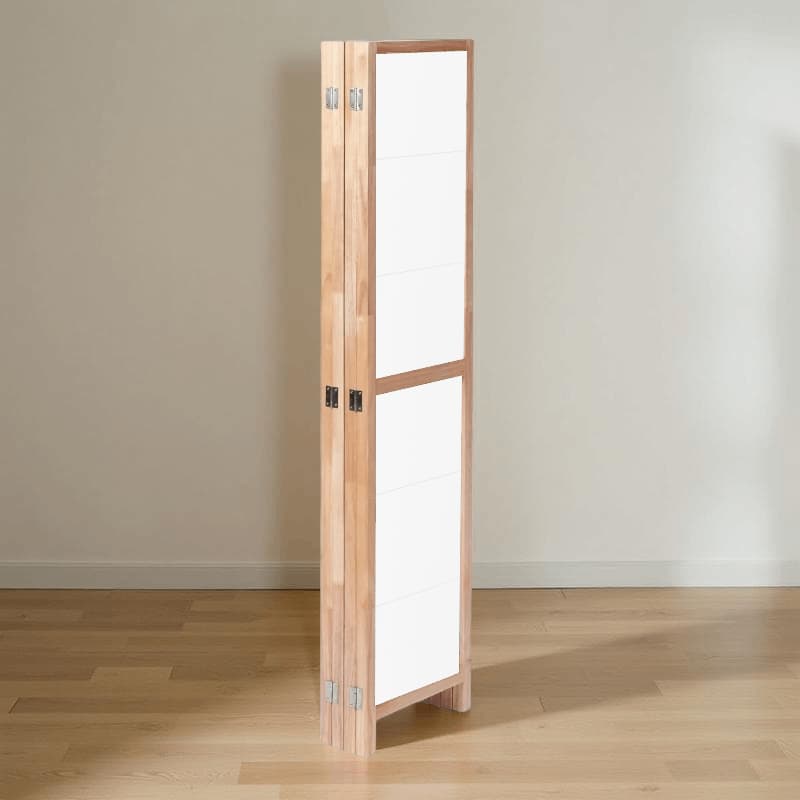 Partition Room Divider - 4-Panel White Finish Folding Screen Room Divider, photo 5