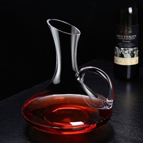 Wine Decanter Carafe - Oblique Opening Design Wine Decanter Carafe with Handle, photo 1
