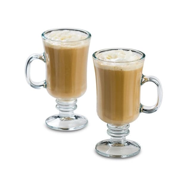 Irish Glass Coffee Mugs - Set of 6 Irish Glass Coffee Mugs with Handle, photo 2