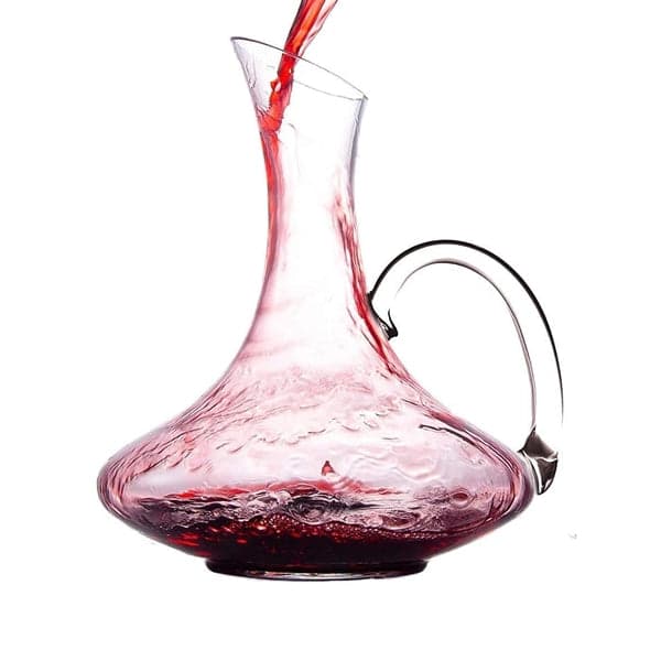 Wine Decanter Carafe - Oblique Opening Design Wine Decanter Carafe with Handle, photo 2